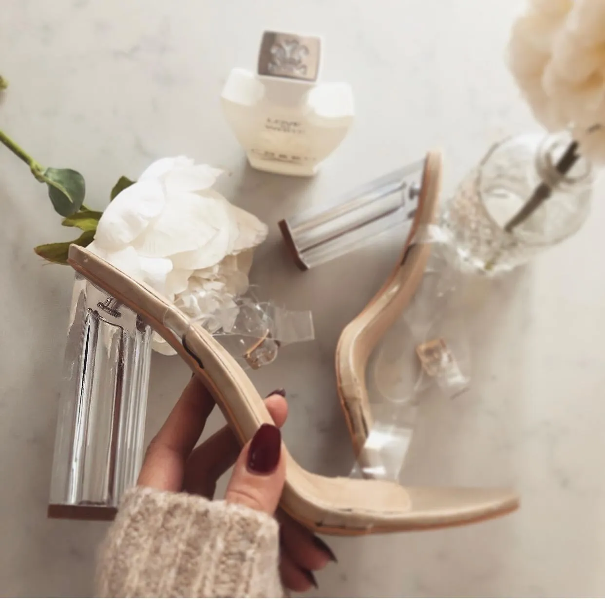Tables Turn Clear block Heels