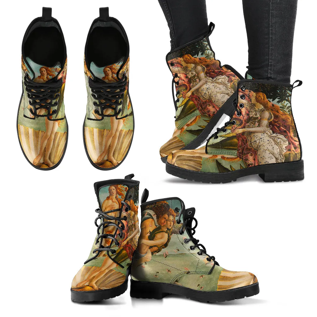The Birth of Venus Sandro Women's Vegan Leather Combat Boots