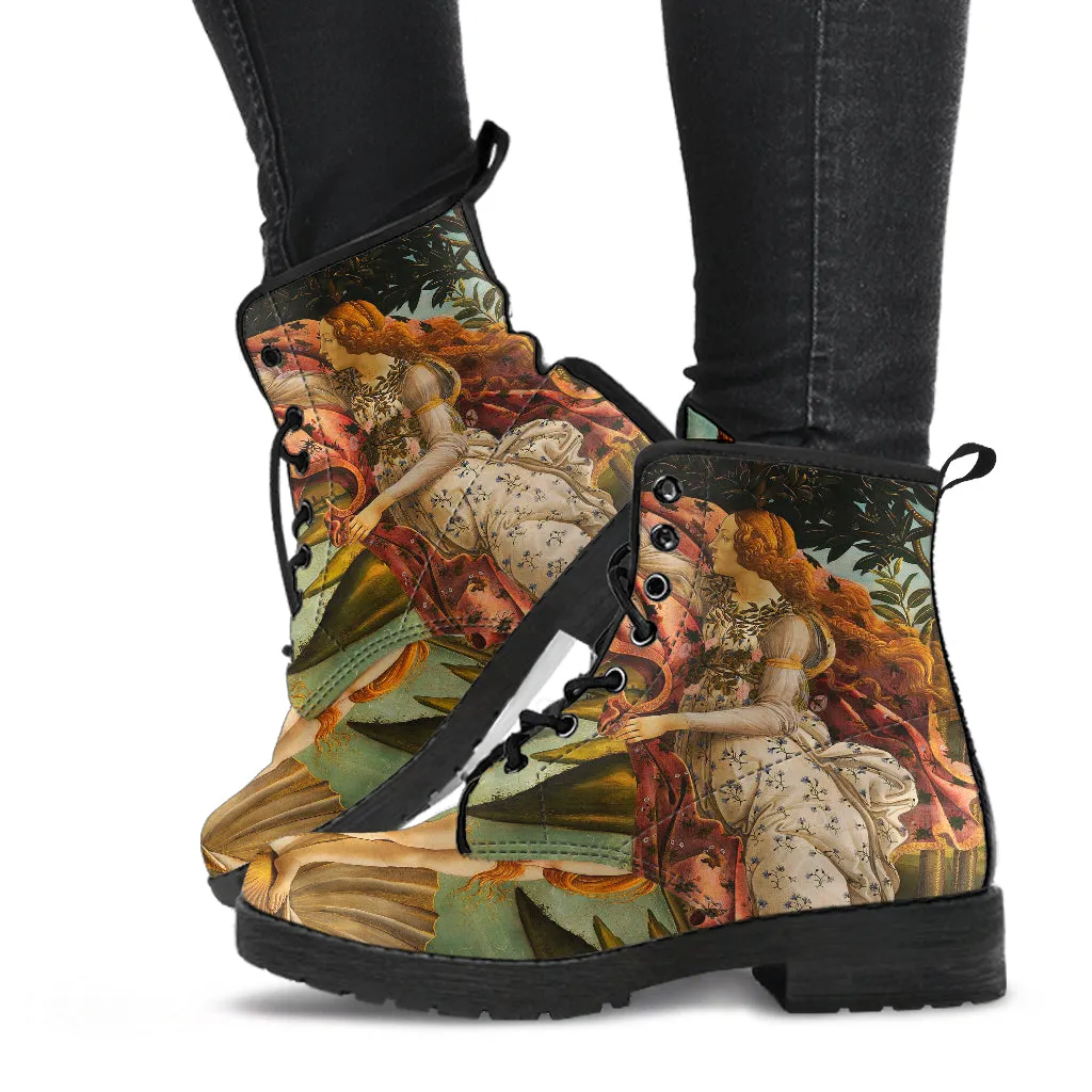 The Birth of Venus Sandro Women's Vegan Leather Combat Boots