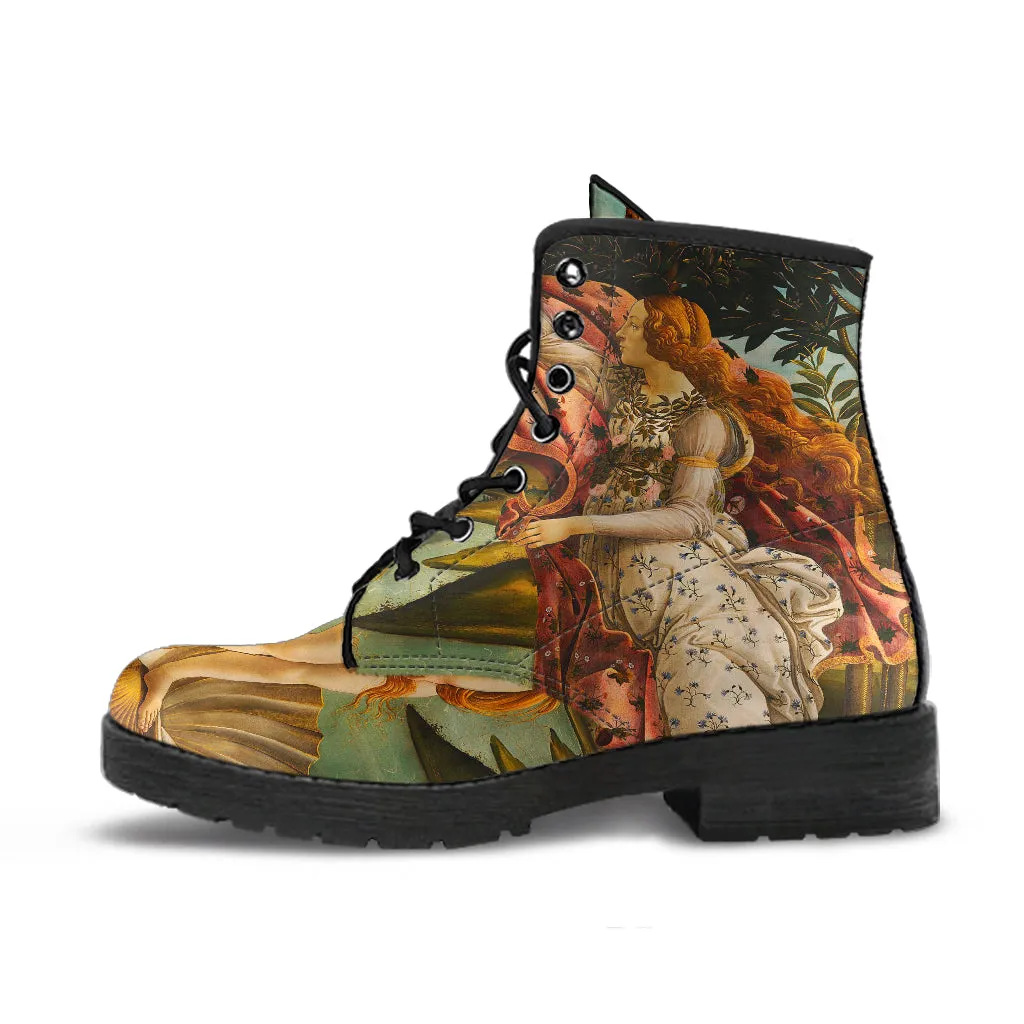 The Birth of Venus Sandro Women's Vegan Leather Combat Boots
