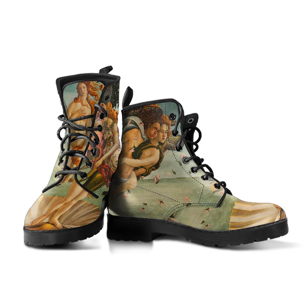 The Birth of Venus Sandro Women's Vegan Leather Combat Boots