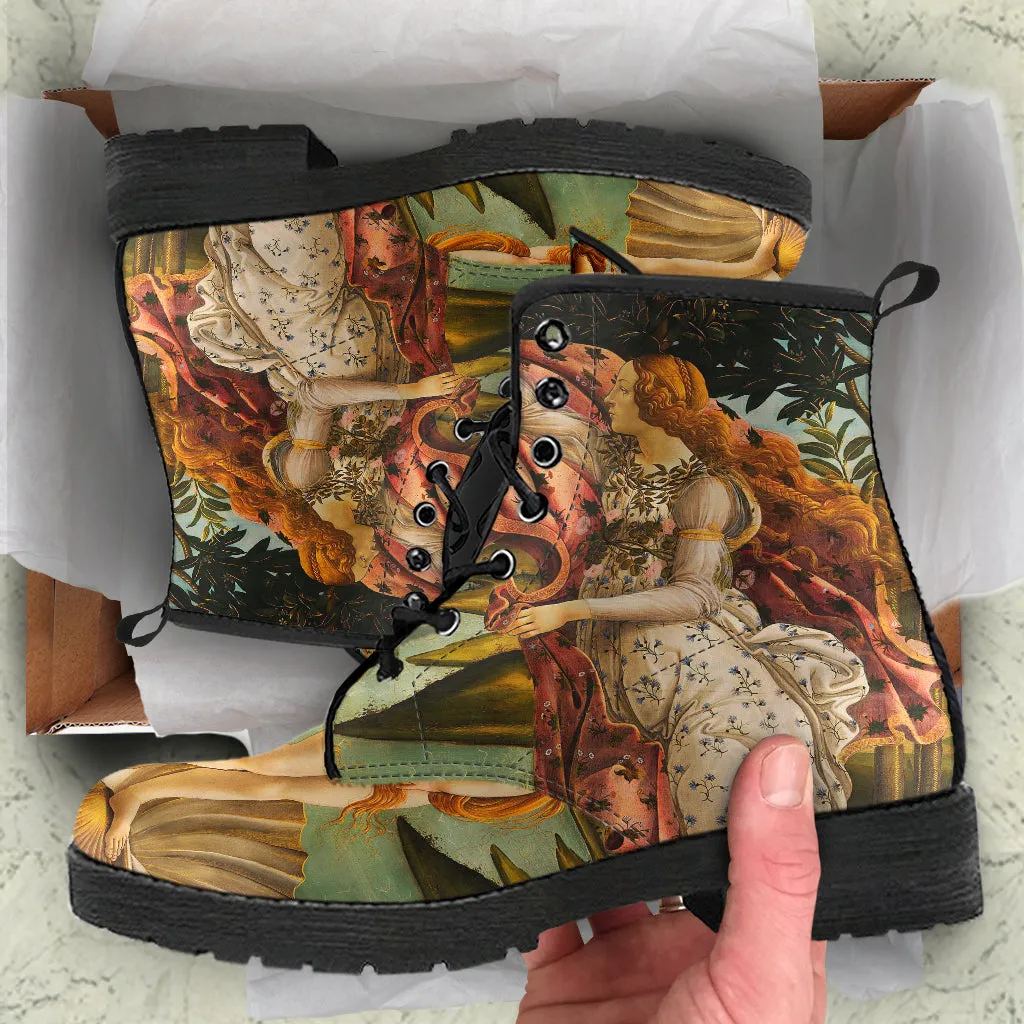 The Birth of Venus Sandro Women's Vegan Leather Combat Boots