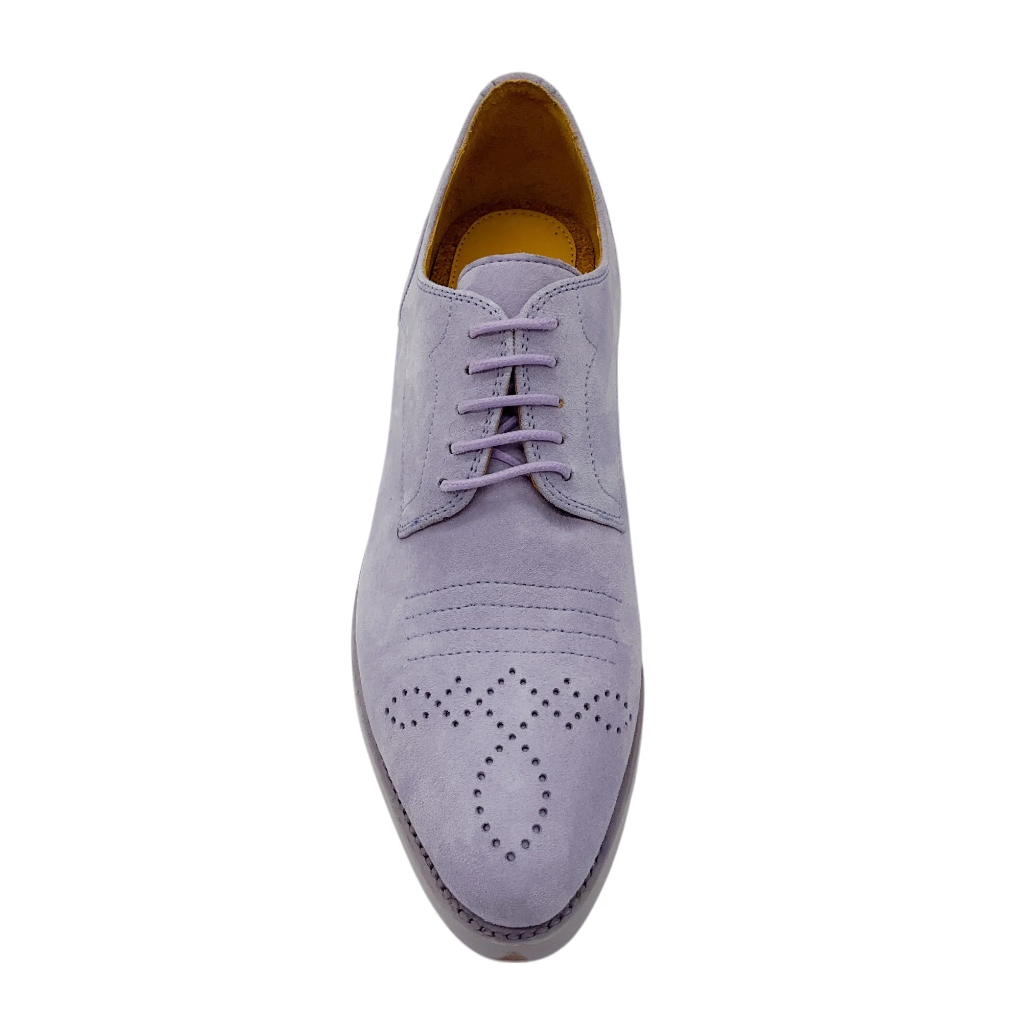 The Office of Angela Scott Lavender Suede Lace-Up Oxford Shoes