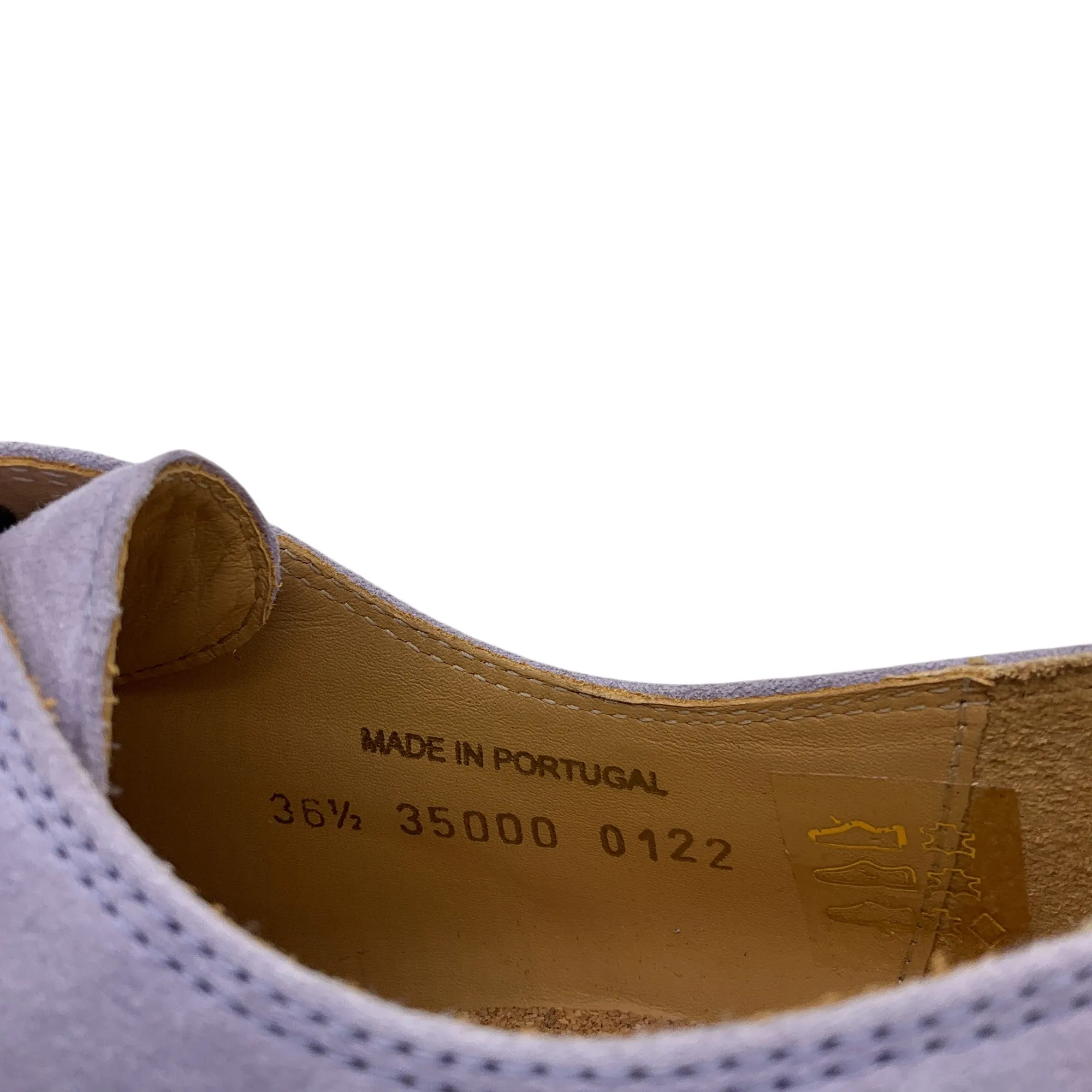 The Office of Angela Scott Lavender Suede Lace-Up Oxford Shoes