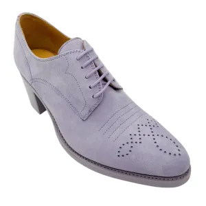 The Office of Angela Scott Lavender Suede Lace-Up Oxford Shoes