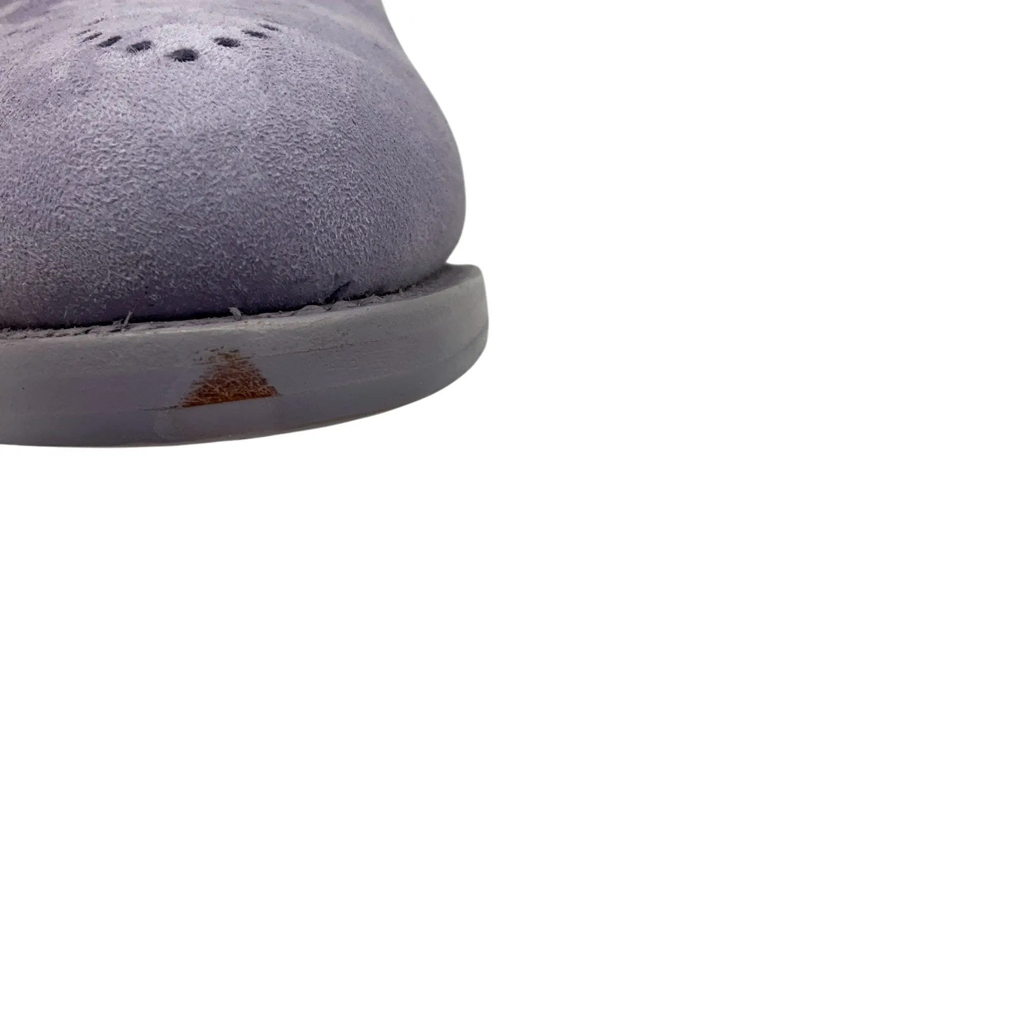 The Office of Angela Scott Lavender Suede Lace-Up Oxford Shoes
