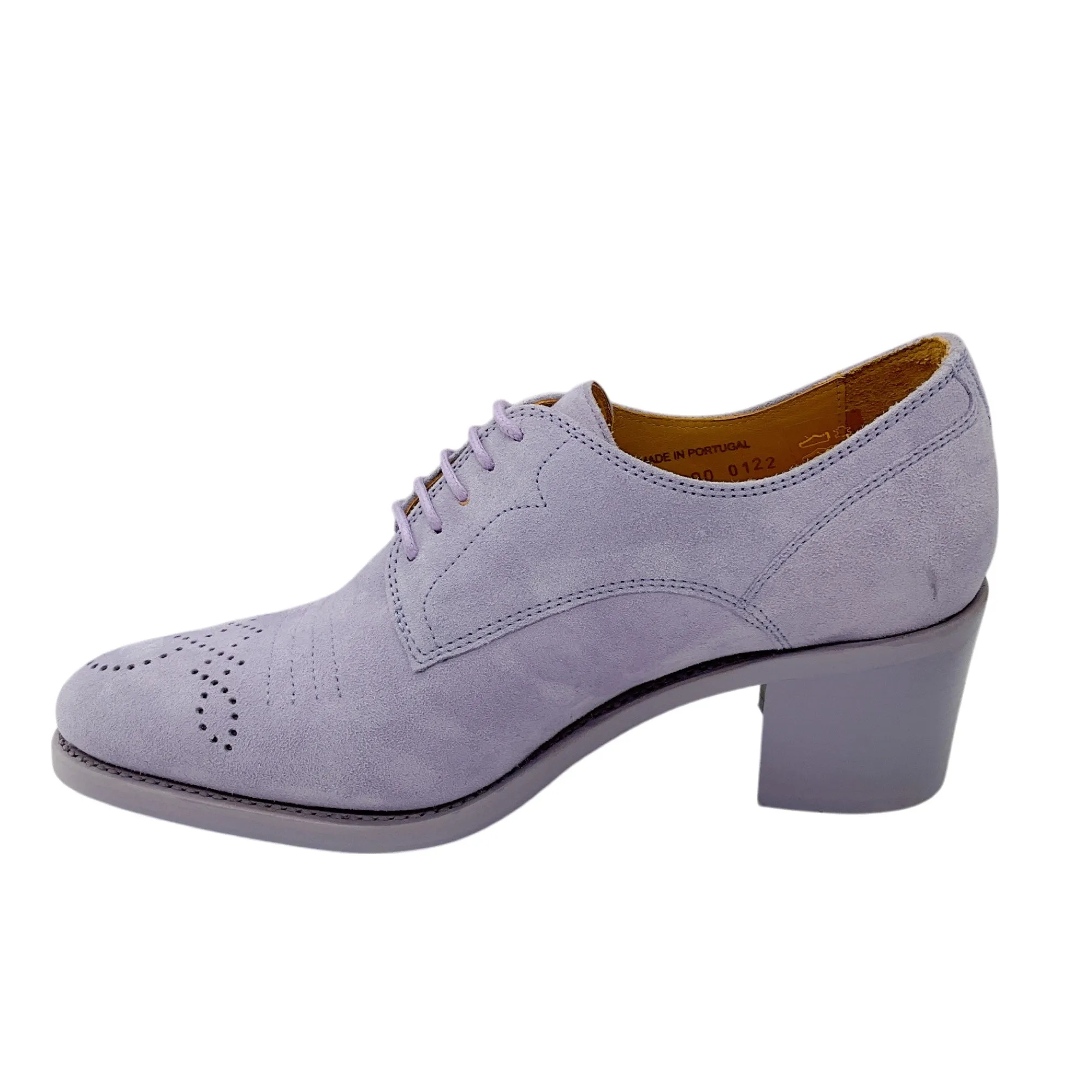 The Office of Angela Scott Lavender Suede Lace-Up Oxford Shoes