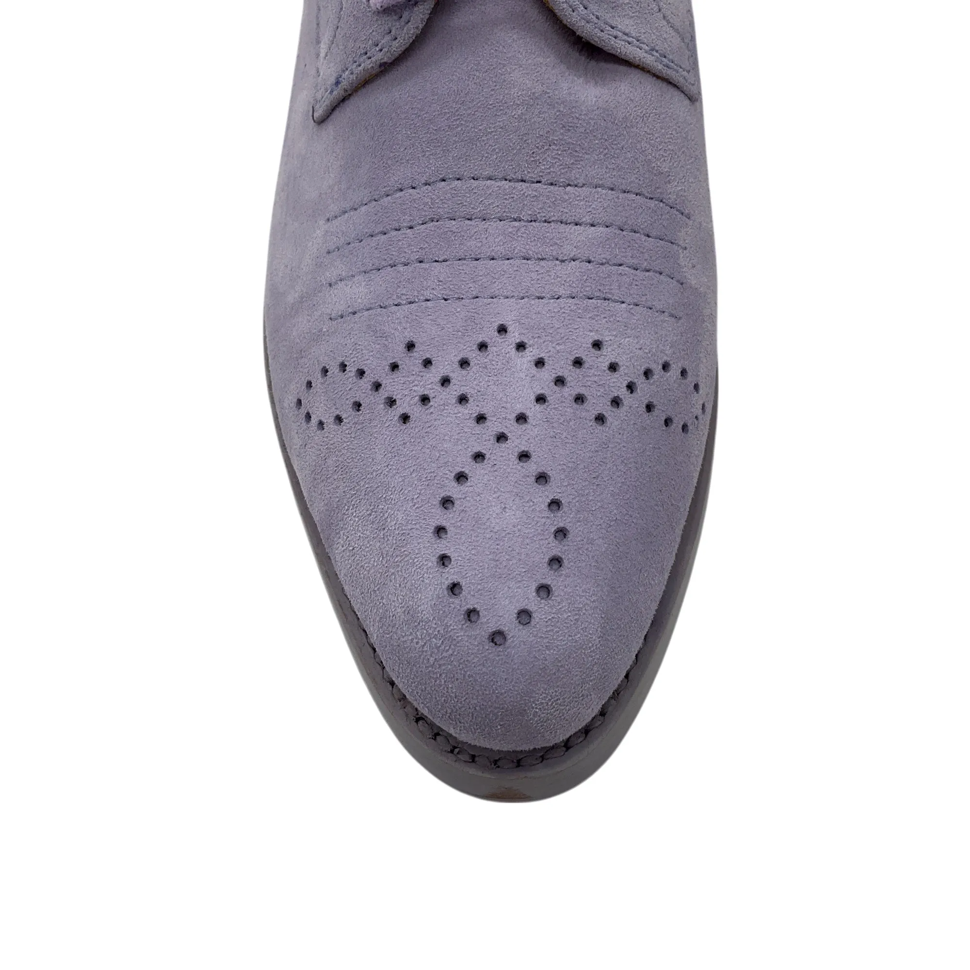 The Office of Angela Scott Lavender Suede Lace-Up Oxford Shoes
