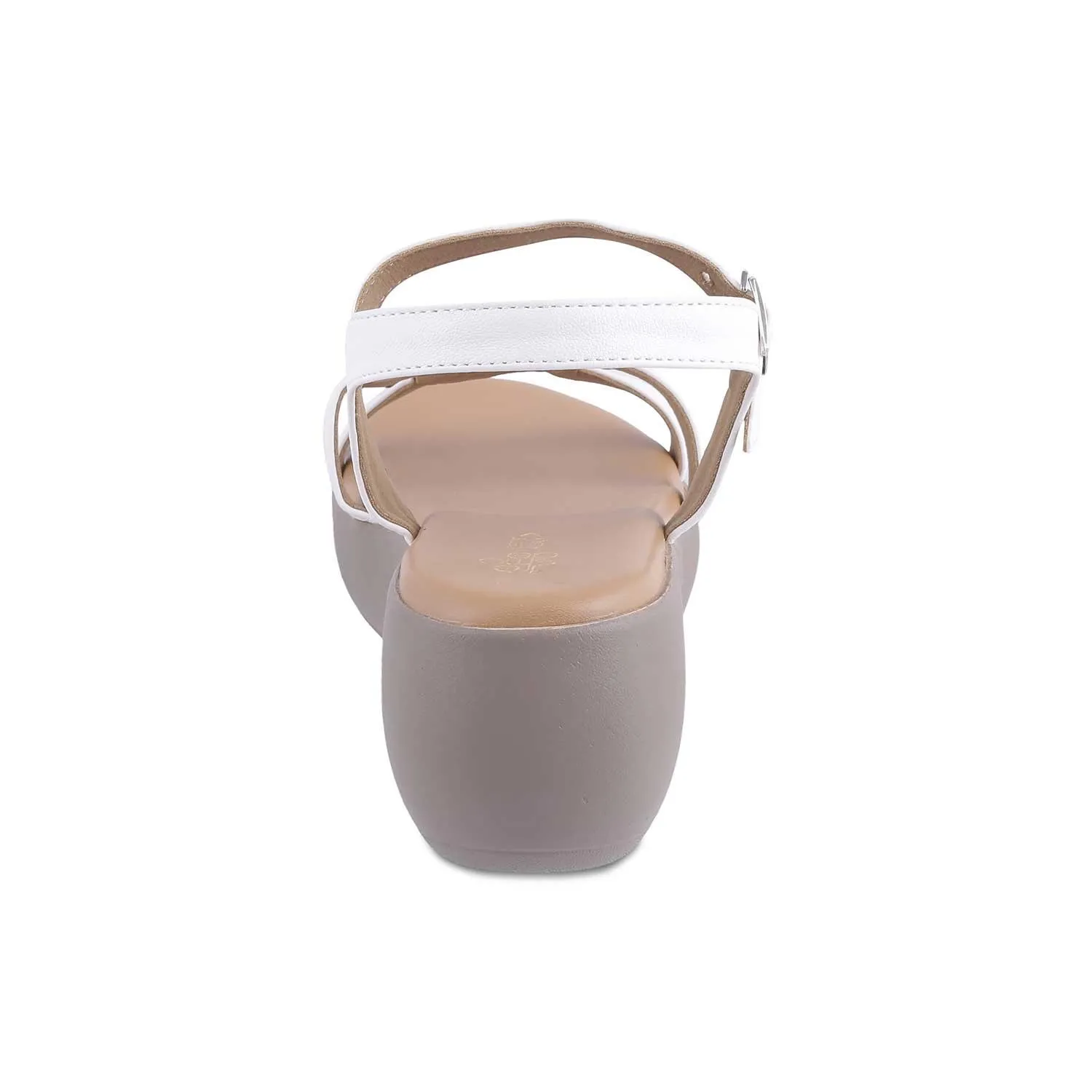 The Sud White Women's Dress Wedge Sandals Tresmode