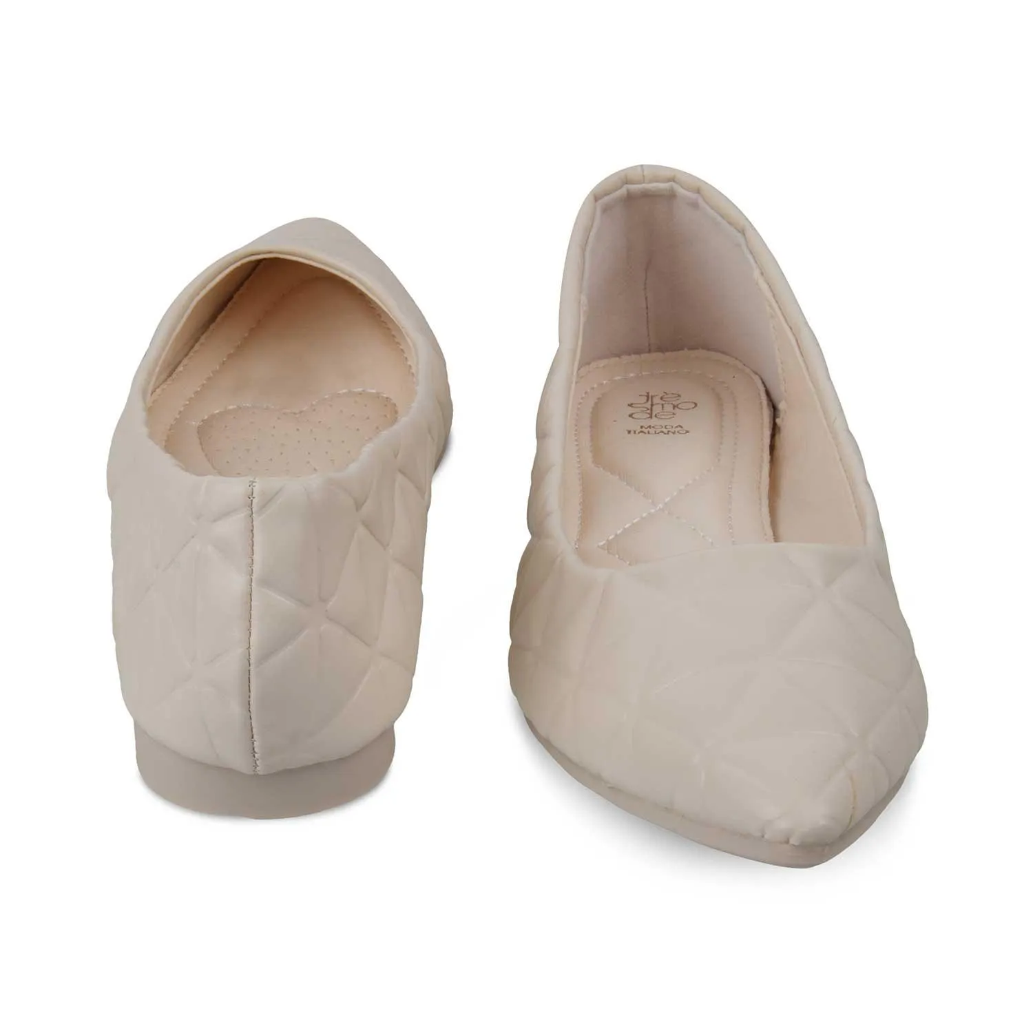 The Tory Beige Women's Dress Ballerinas Tresmode