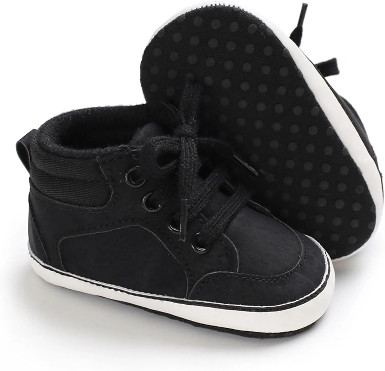 Toddler Boys Girls High Top Canvas Shoes Soft Rubber Sole Warm Sport Shoes Outdoor Casual Solid Boots with Strap