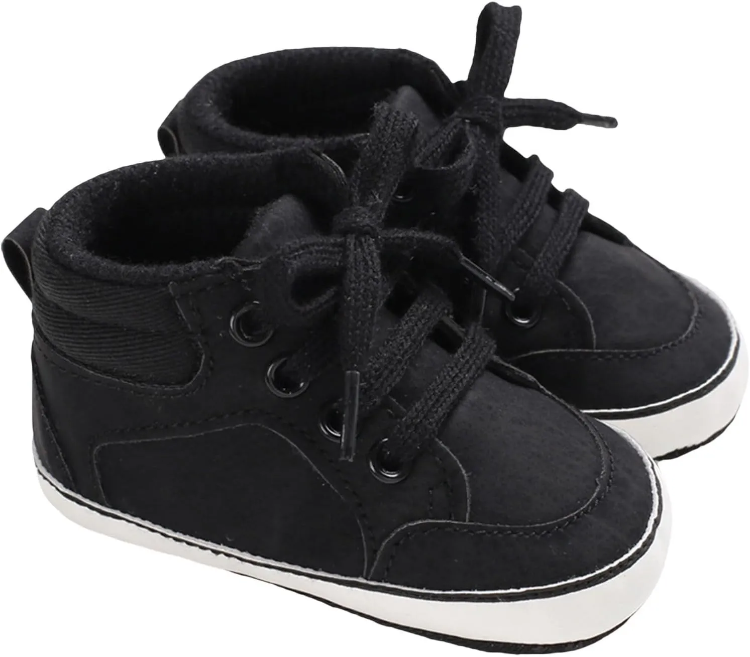 Toddler Boys Girls High Top Canvas Shoes Soft Rubber Sole Warm Sport Shoes Outdoor Casual Solid Boots with Strap