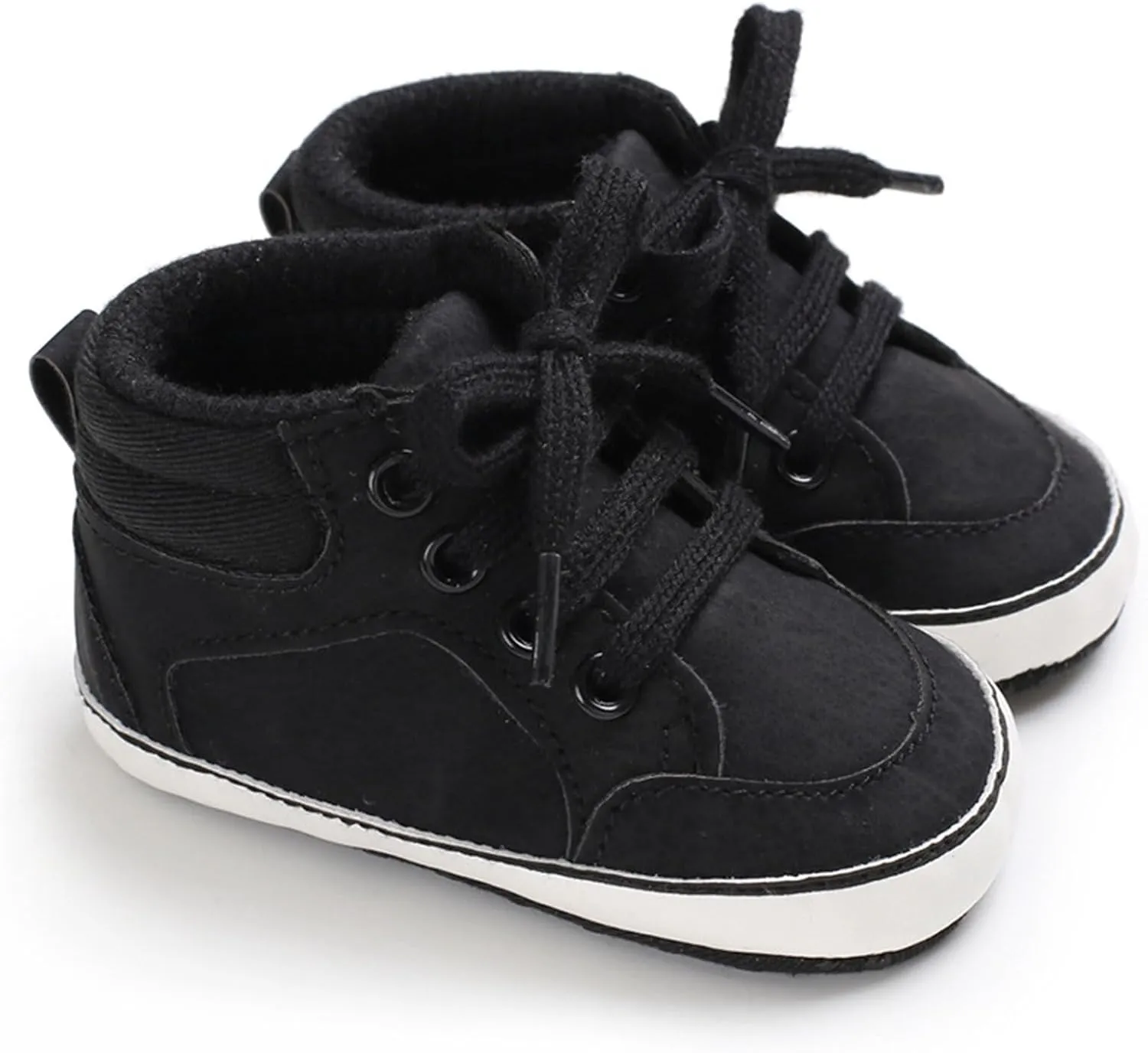 Toddler Boys Girls High Top Canvas Shoes Soft Rubber Sole Warm Sport Shoes Outdoor Casual Solid Boots with Strap