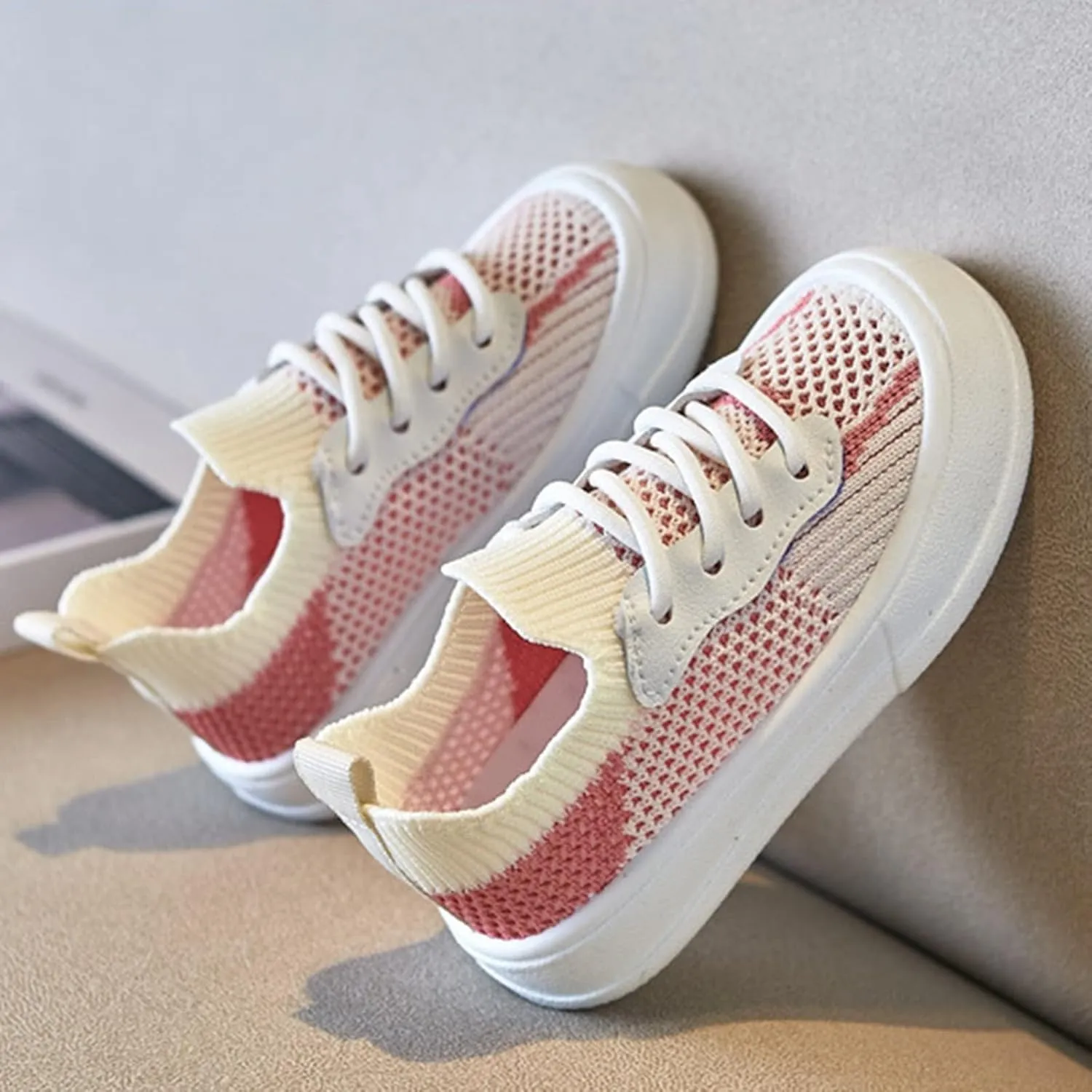 Toddler Boys Girls Slip on Sneakers Kids Lightweight Tennis Shoes Breathable Fashion Casual Shoes