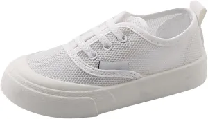 Toddler Kids Canvas Flats Shoes Single Mesh Breathable Casual Slip On Shoes for Girls Baby Canvas Sneakers Boys