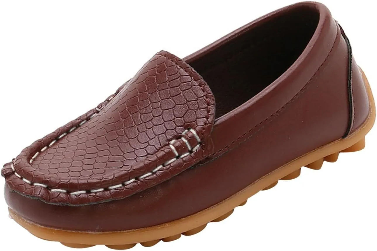 Toddler Little Kid Boys Girls Soft Slip On Loafers Dress Flat Shoes Boat Shoes Casual Shoes Slip on Toddler Shoes