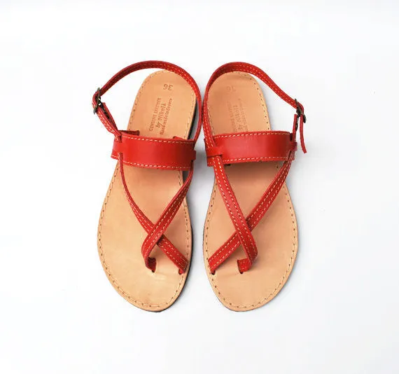 Toe-wrapper Artemis leather sandals