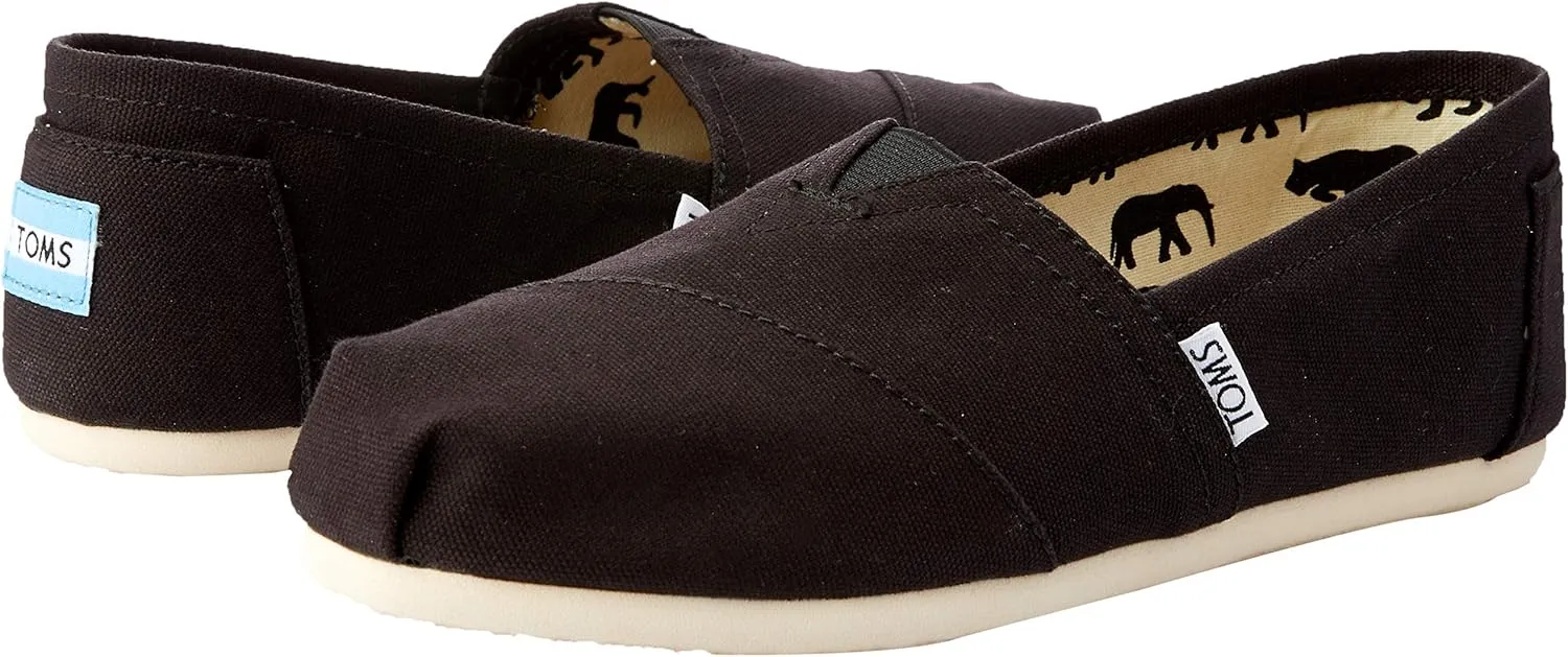 TOMS Women's Black Canvas Classic Alprg 10002472 Casual Shoes