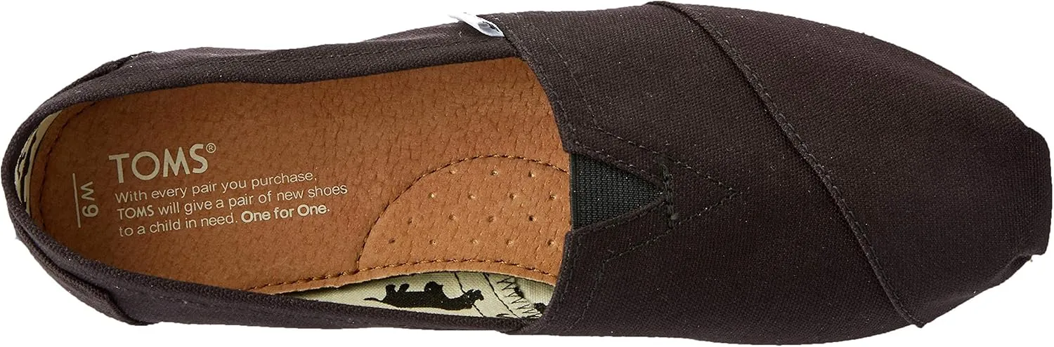 TOMS Women's Black Canvas Classic Alprg 10002472 Casual Shoes