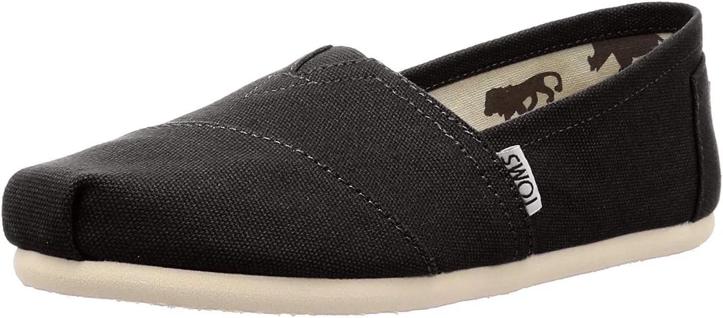 TOMS Women's Black Canvas Classic Alprg 10002472 Casual Shoes