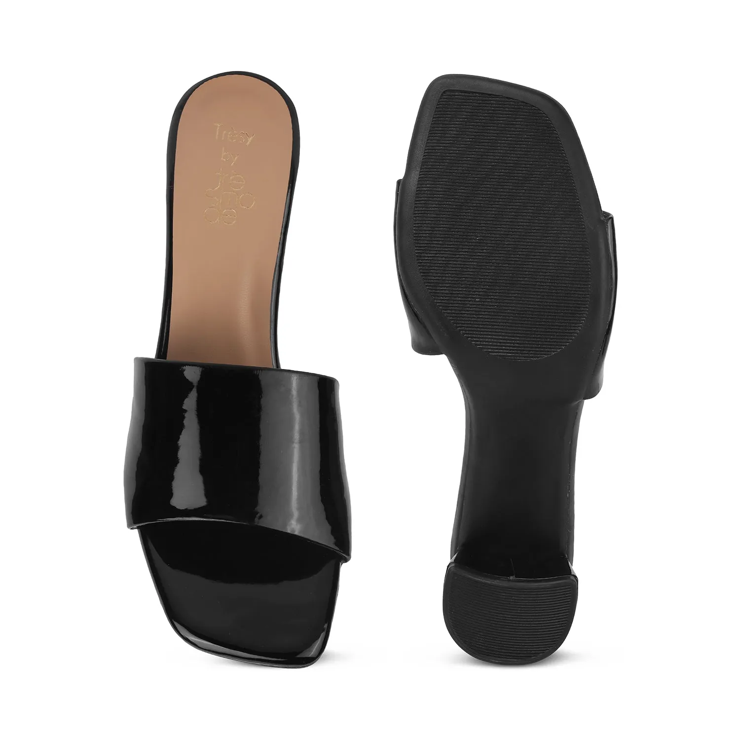 Tresmode Bariz TMM-4 Black Women's Casual Block Heel Sandals