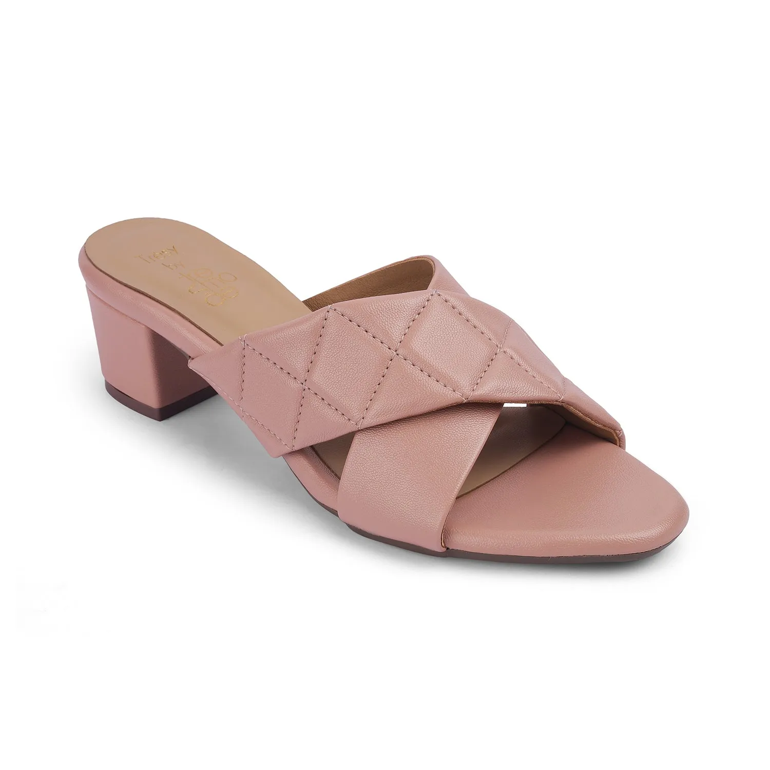 Tresmode Sanrep TMS-5 Nude Women's Dress Block Heel Sandals
