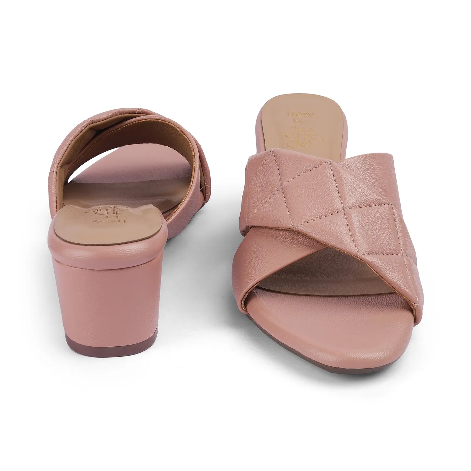 Tresmode Sanrep TMS-5 Nude Women's Dress Block Heel Sandals
