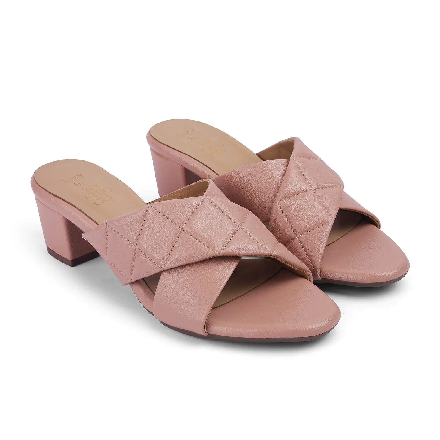 Tresmode Sanrep TMS-5 Nude Women's Dress Block Heel Sandals