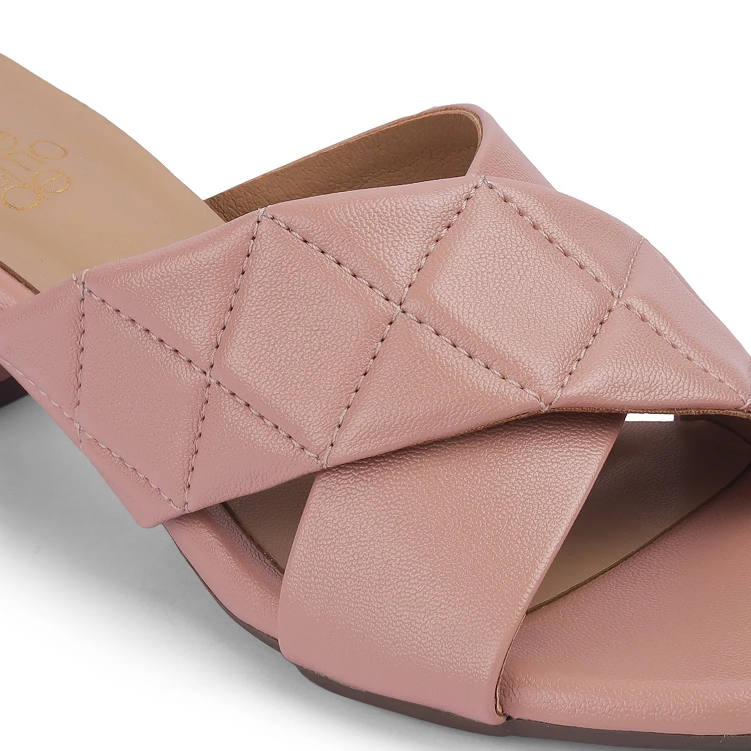 Tresmode Sanrep TMS-5 Nude Women's Dress Block Heel Sandals