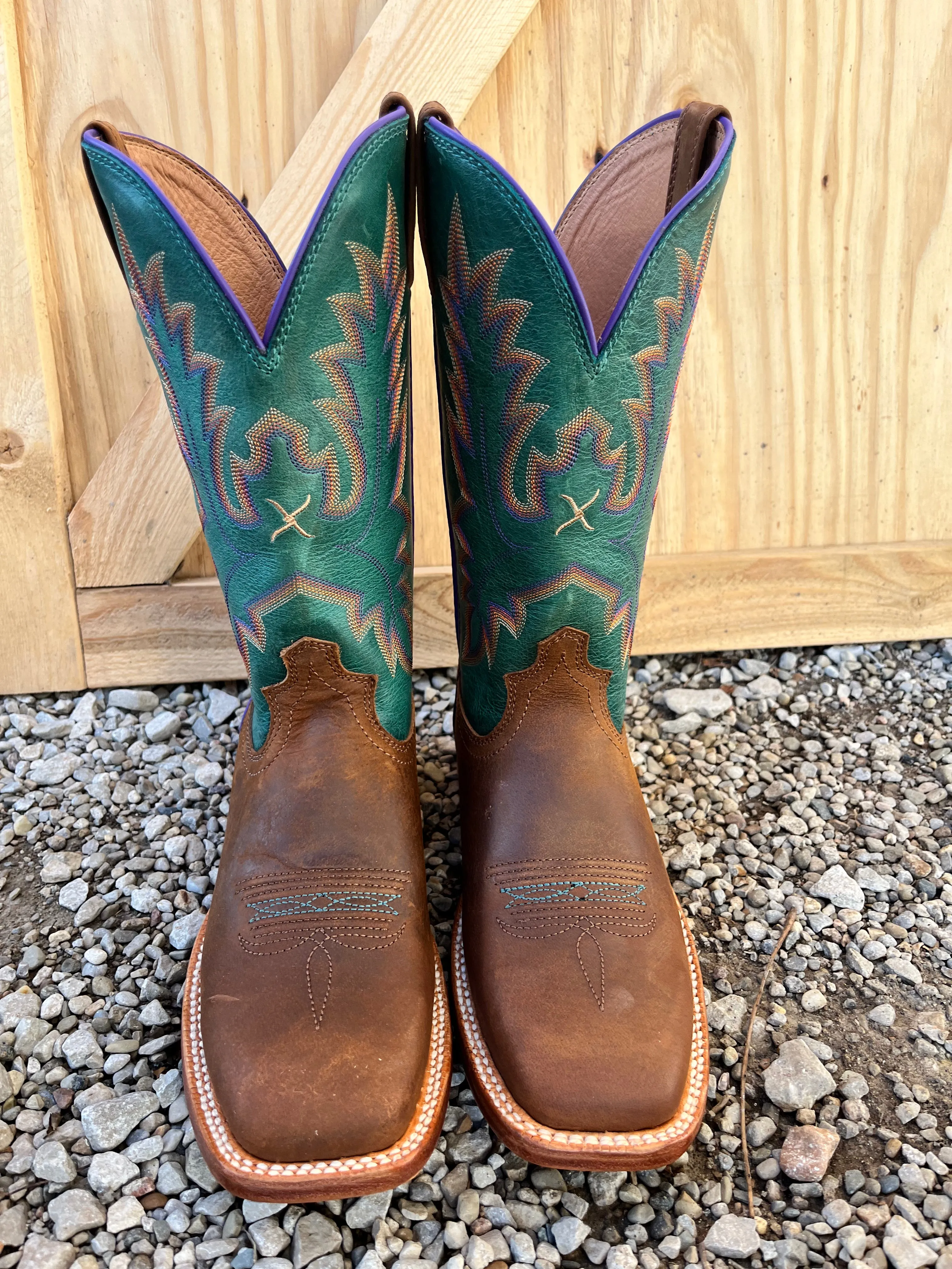 Twisted X Women's 11" Tech X Cinnamon & Turquoise Western Cowgirl Boot WXTL001