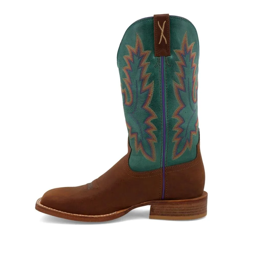Twisted X Women's 11" Tech X Cinnamon & Turquoise Western Cowgirl Boot WXTL001