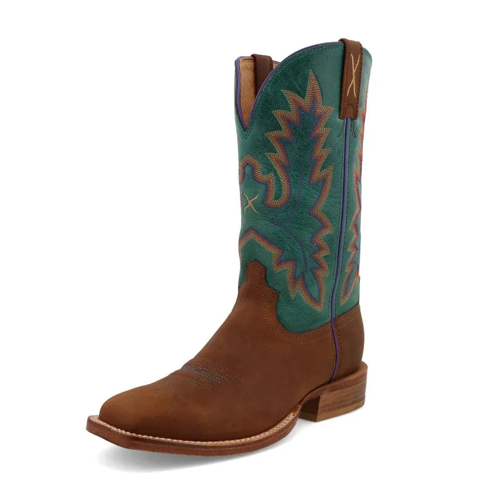 Twisted X Women's 11" Tech X Cinnamon & Turquoise Western Cowgirl Boot WXTL001