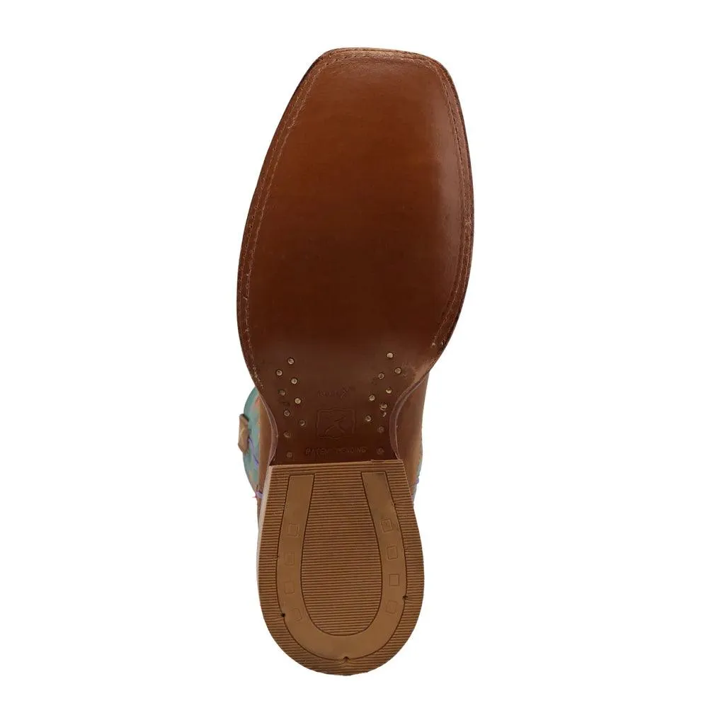 Twisted X Women's 11" Tech X Cinnamon & Turquoise Western Cowgirl Boot WXTL001