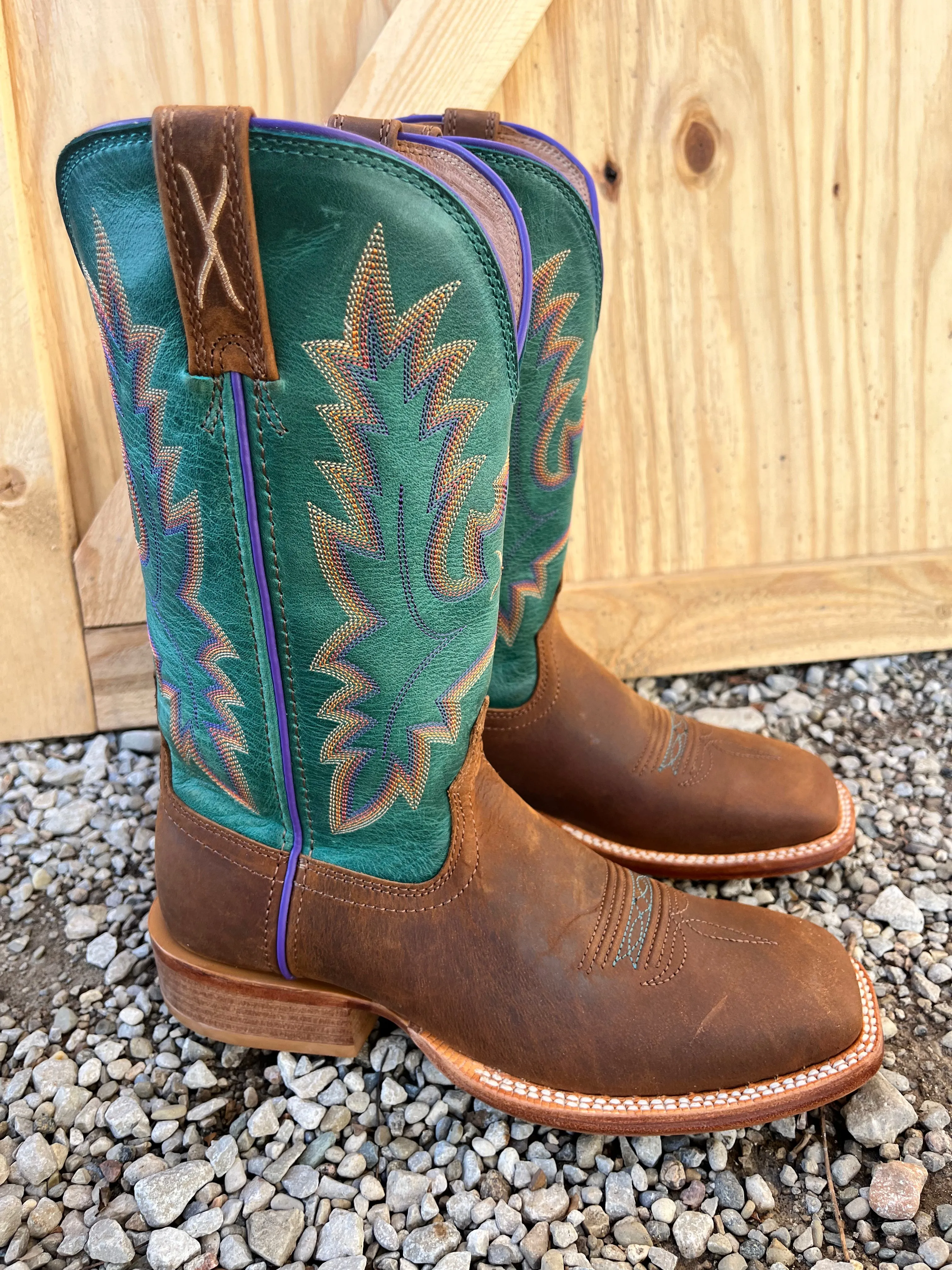 Twisted X Women's 11" Tech X Cinnamon & Turquoise Western Cowgirl Boot WXTL001