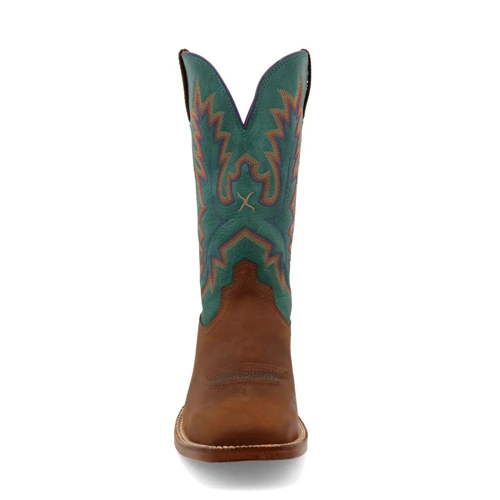 Twisted X Women's 11" Tech X Cinnamon & Turquoise Western Cowgirl Boot WXTL001