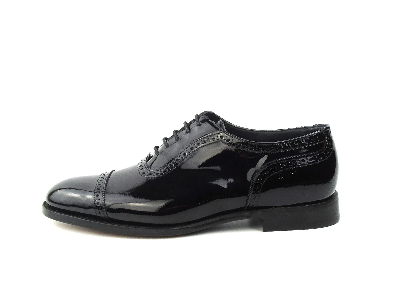 U Throat Oxford City Shoe - Black Patent