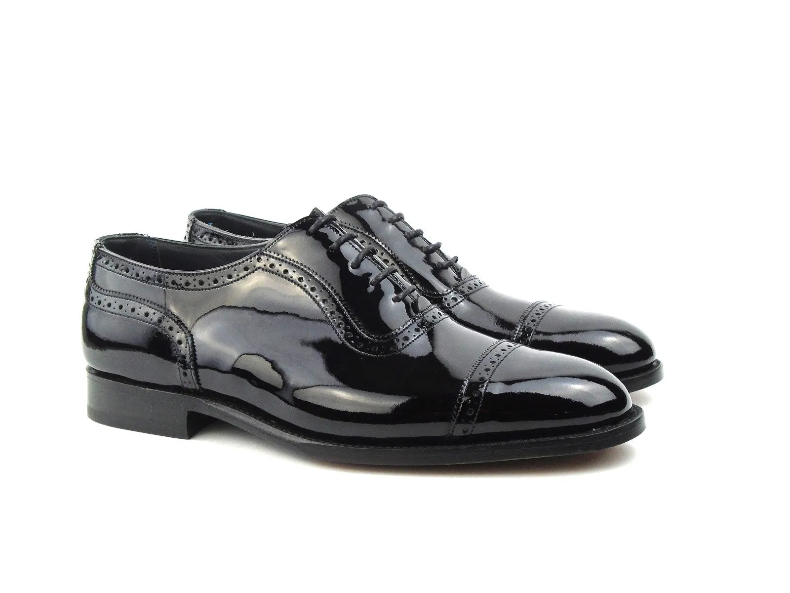 U Throat Oxford City Shoe - Black Patent
