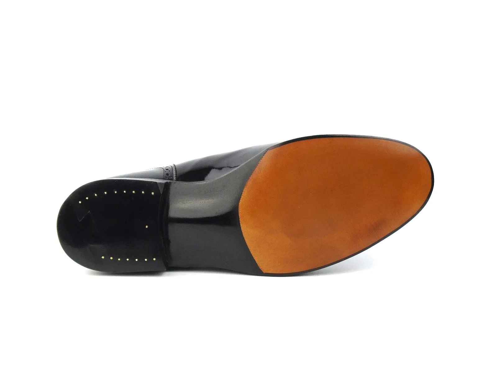 U Throat Oxford City Shoe - Black Patent