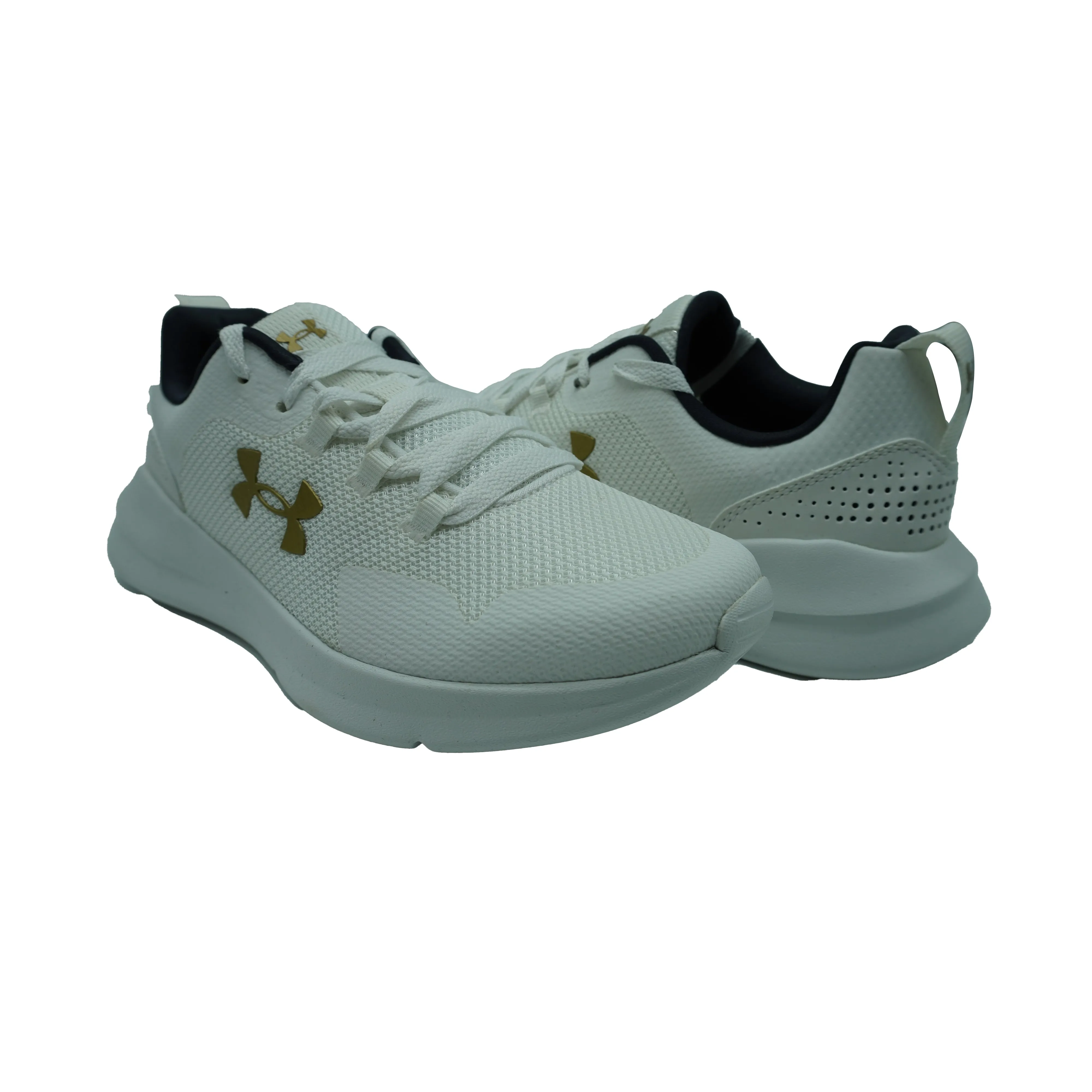 Under Armour Women's Essential Sportstyle Athletic Shoes White Gold Size 8
