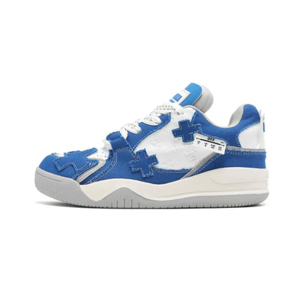 Urban Street Denim Paneled Casual Sneakers