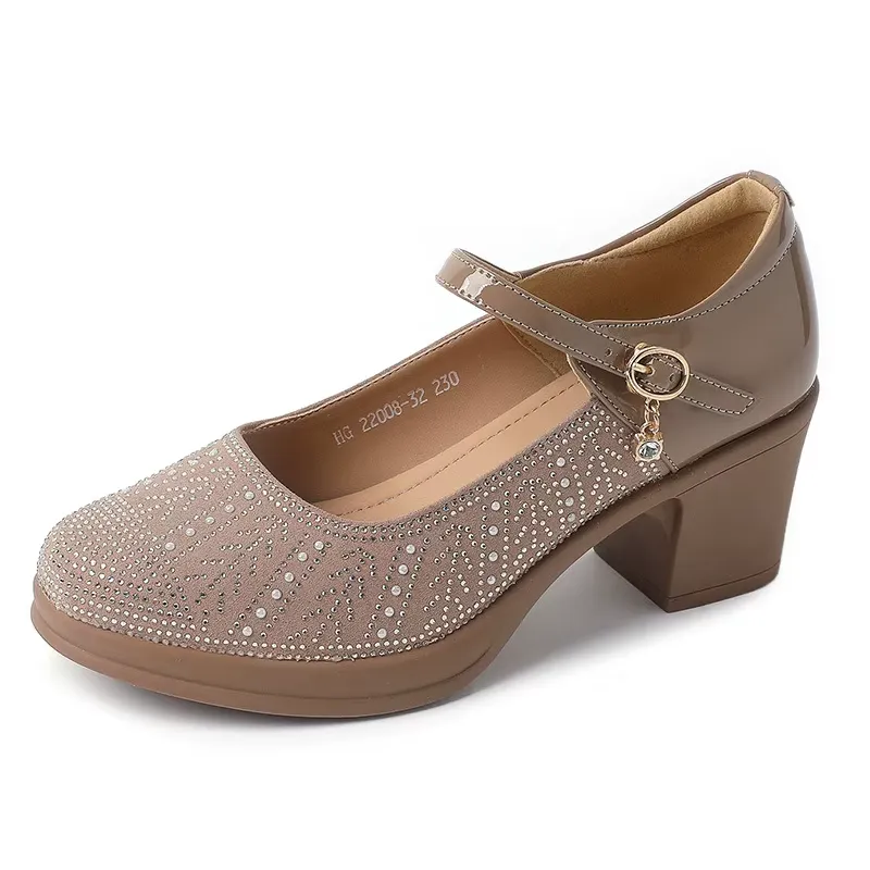 USS Shoes Margot Women's Thick Heel Patent Pumps