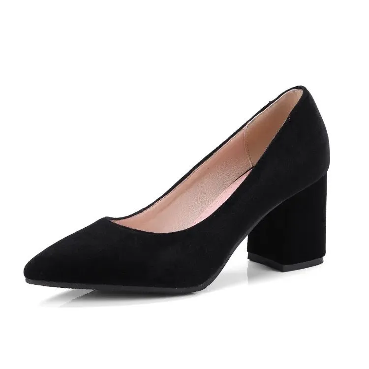 Velvet Block Heels