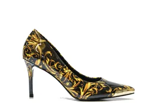 Versace Jeans Women's Black & Gold Printed Pump 72V3S50 - 50% OFF