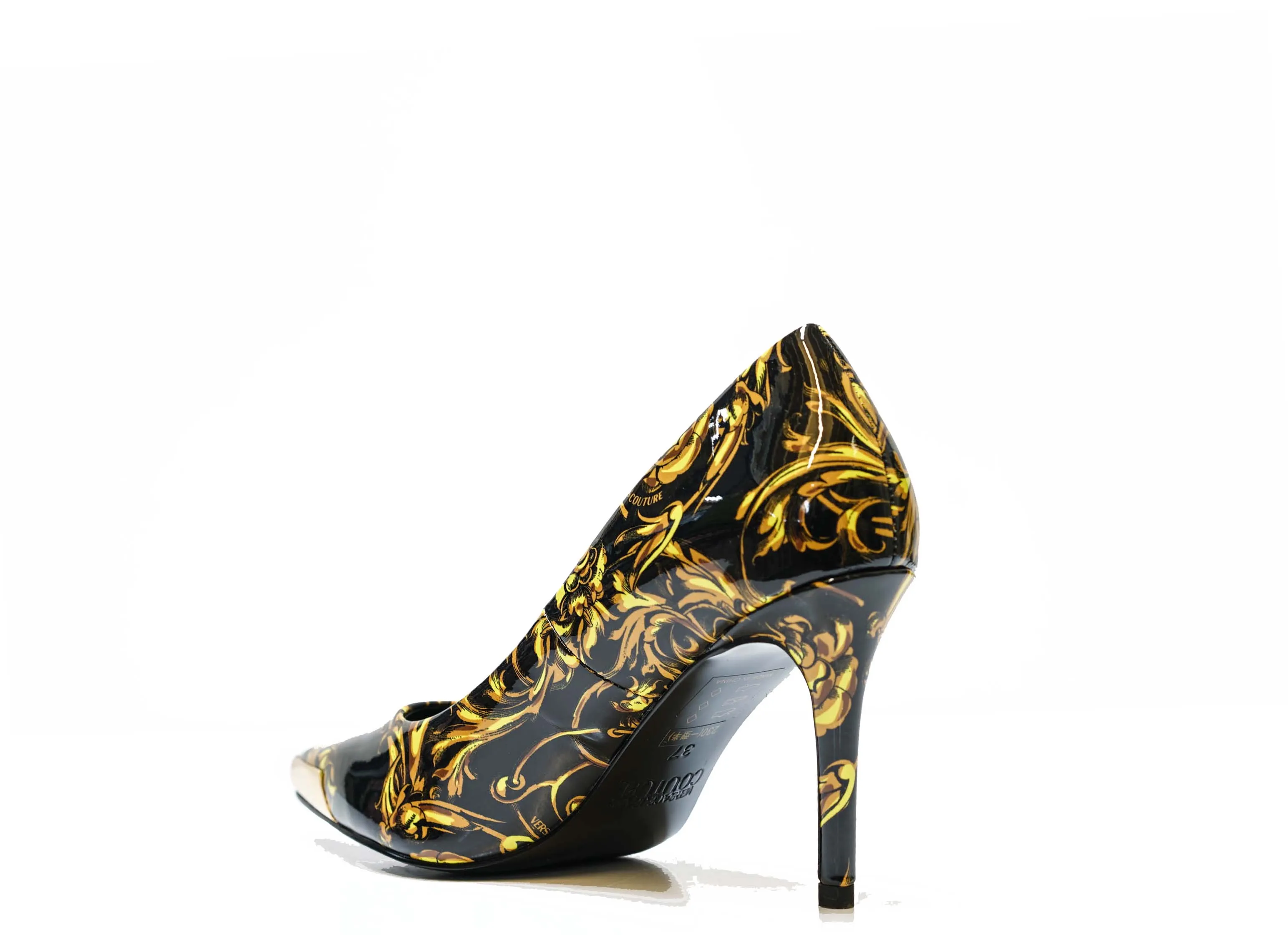 Versace Jeans Women's Black & Gold Printed Pump 72V3S50 - 50% OFF