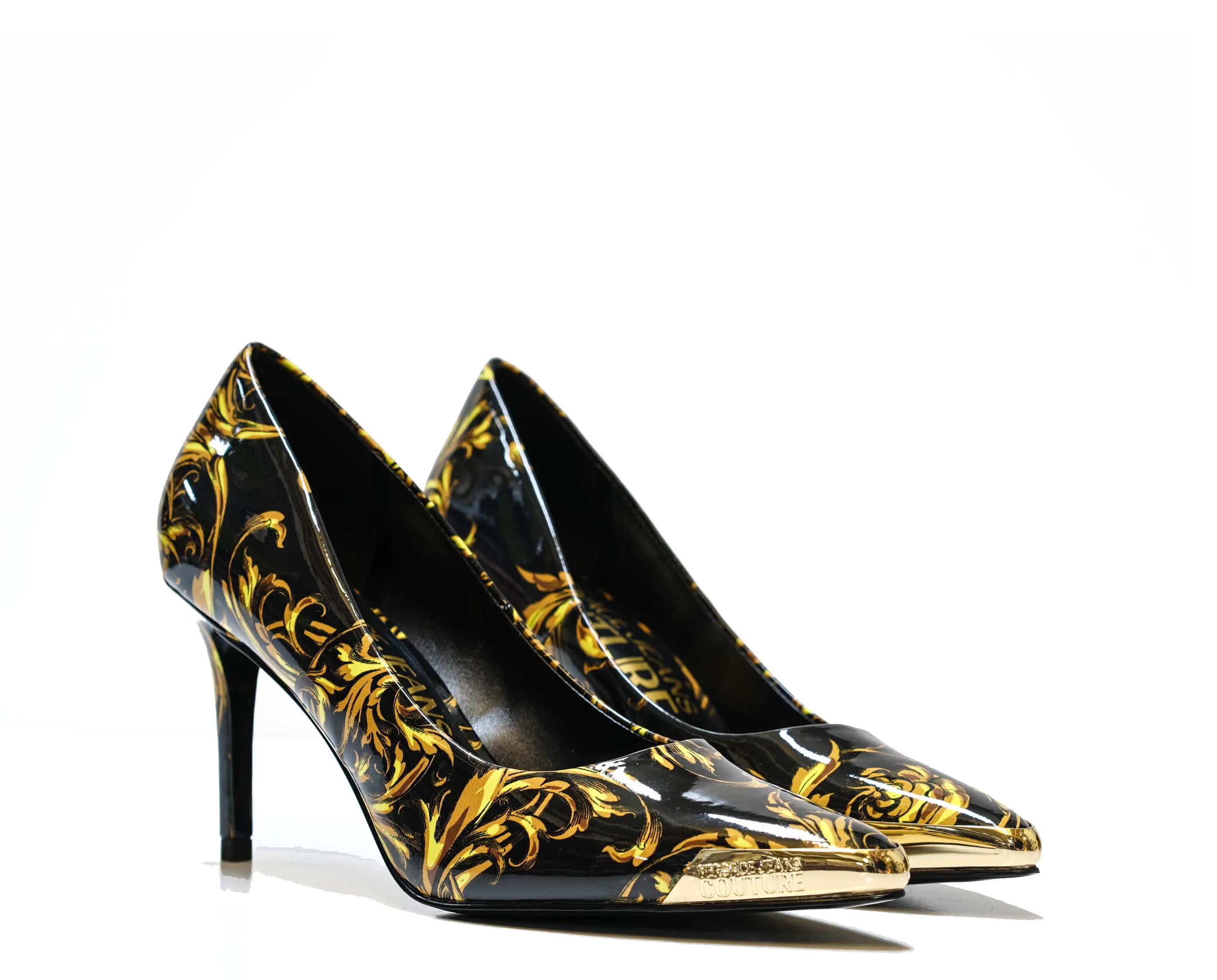 Versace Jeans Women's Black & Gold Printed Pump 72V3S50 - 50% OFF