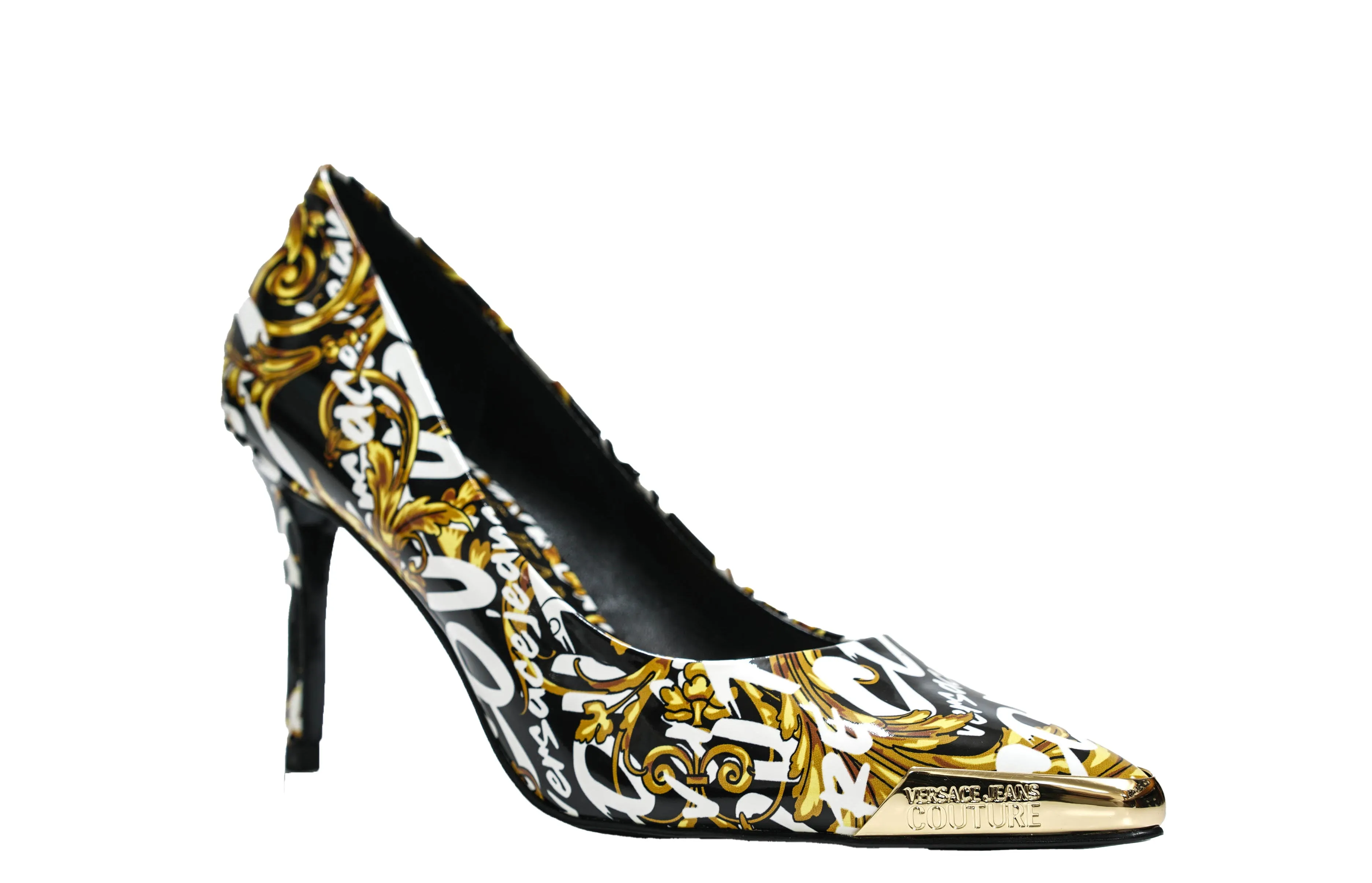 Versace Jeans Women's Gold Printed Pump VA3S50 - 40% OFF