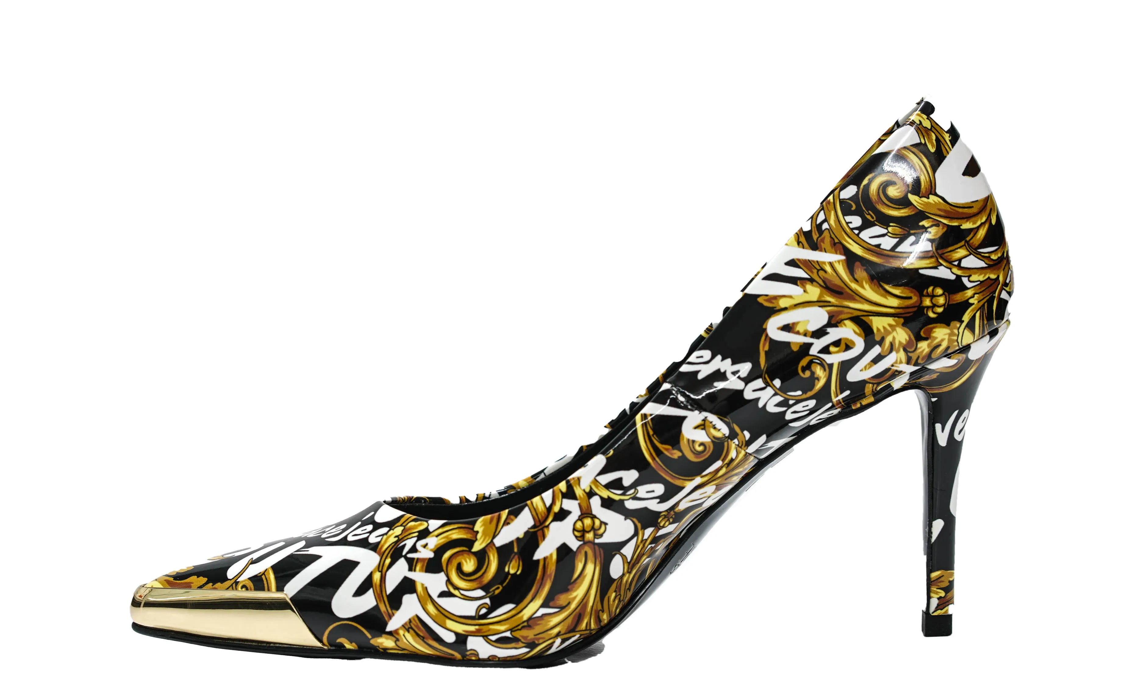 Versace Jeans Women's Gold Printed Pump VA3S50 - 40% OFF