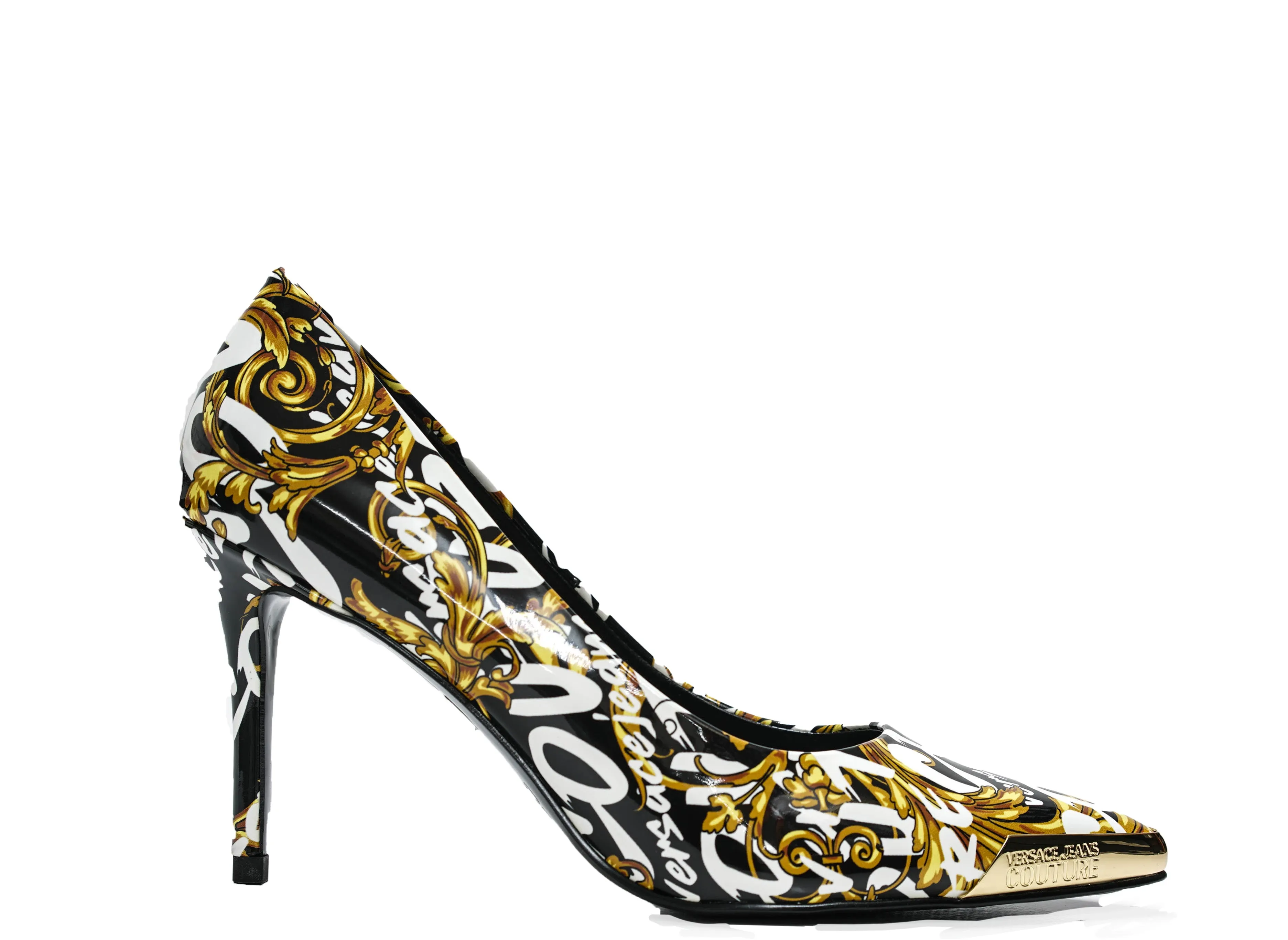 Versace Jeans Women's Gold Printed Pump VA3S50 - 40% OFF