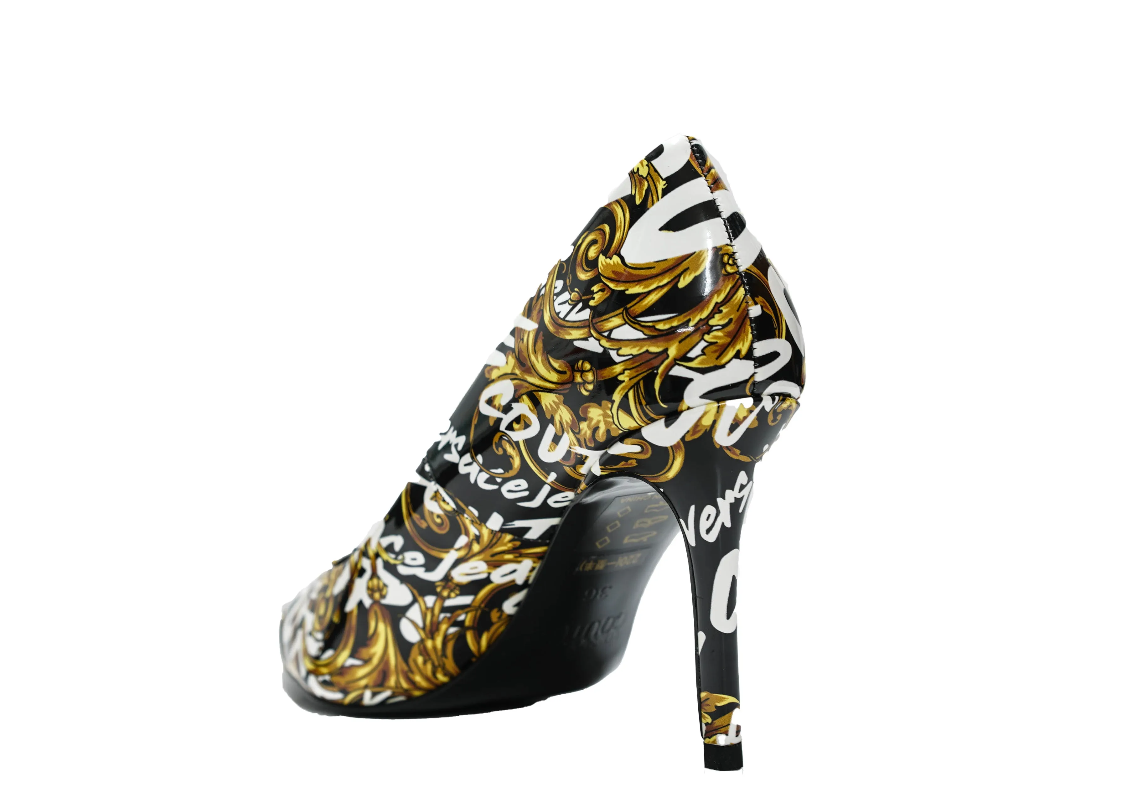 Versace Jeans Women's Gold Printed Pump VA3S50 - 40% OFF