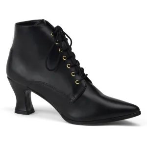 VICTORIAN-35 Funtasma Black PU Fancy Dress Women's Boots (Fantasy Footwear)